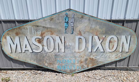 The Mason and Dixon Lines North & South (Trucking) Metal Sign