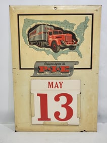 P-I-E Pacific Intermountain Express w/Logo Metal Calendar (TAC)