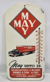 May Supply Co. w/GMC Truck Metal Thermometer (TAC)