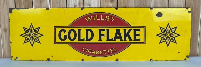 Will's Gold Flake Cigarettes Porcelain Sign (TAC)