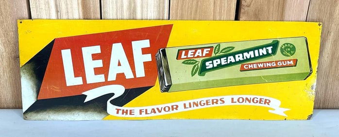 Leaf Spearmint Chewing Gum Metal Sign (TAC)
