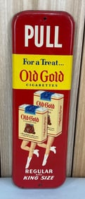 Old Gold Cigarettes Metal Door Pull Sign (TAC)