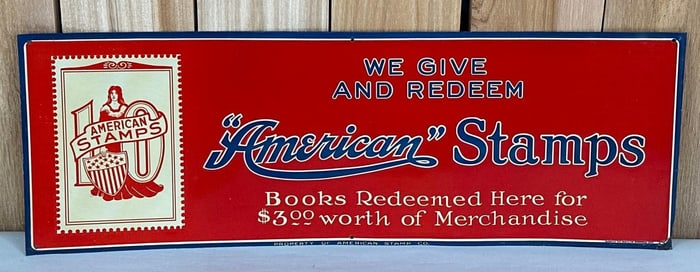 American Stamps w/Logo Metal Sign (TAC)