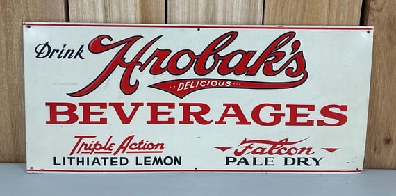 Hrobak's Beverages Metal Sign (TAC)