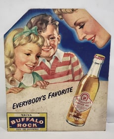 Buffalo Rock Ginger Ale Cardboard Sign (TAC)