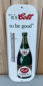 Cott Extra Dry Ginger Ale Metal Thermometer (TAC)