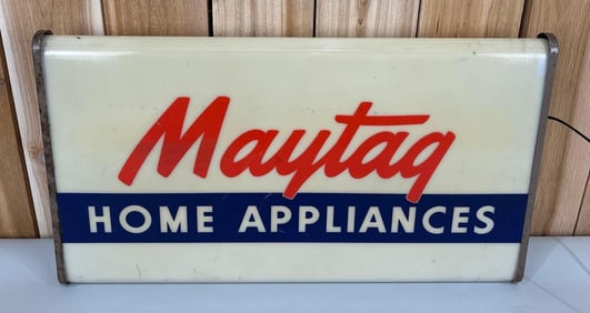 Maytag Home Appliance Plastic Lighted Sign