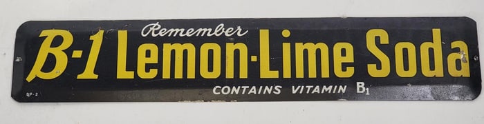 B-1 Lemon-Lime Soda Metal Sign (TAC)