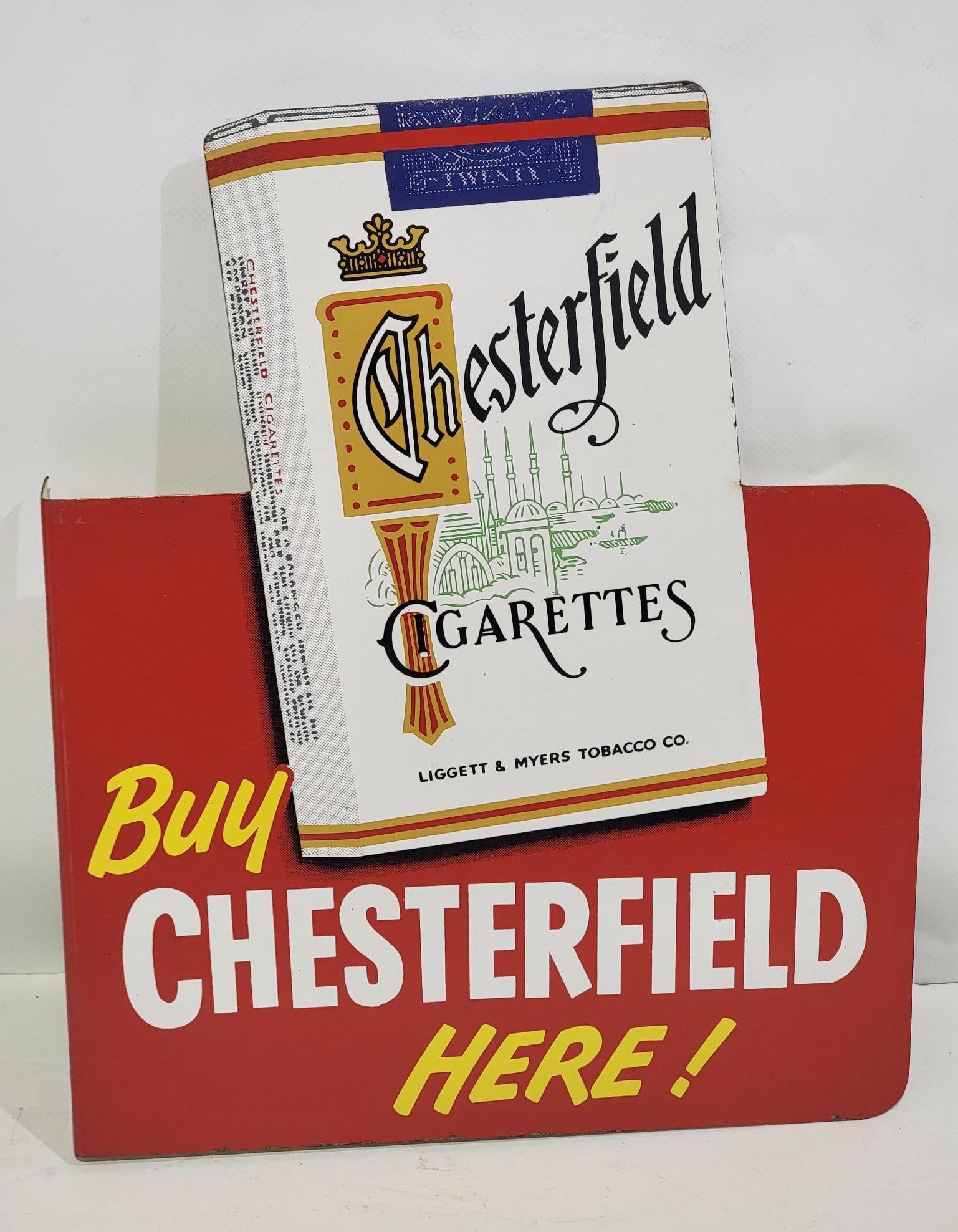 Chesterfield L&M Cigarettes Metal Flange Sign (TAC) (1 of 2)