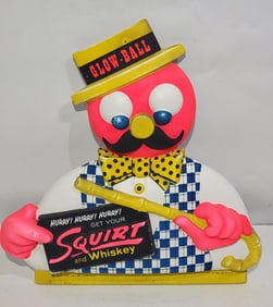 Squirt and Whiskey Glow-Ball Plastic-Form Sign (TAC)