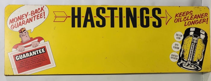 Hasting Filters Metal Rack Topper Sign (TAC)