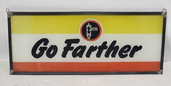 2-Signal "Go Farther" w/Logo Ad Glass