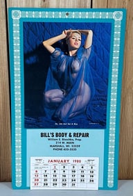 1980 Bill Body & Repair Pinup Calendar