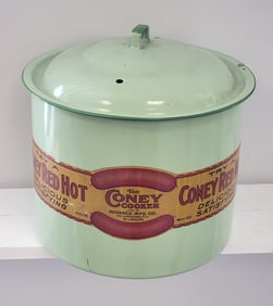 Coney Red Hot Cooker Porcelain Pot