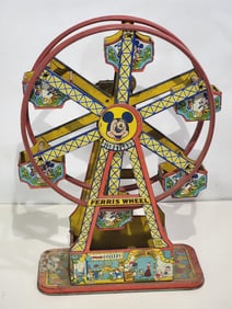 Chein Disneyland Ferris Wheel Tin Litho Windup Toy