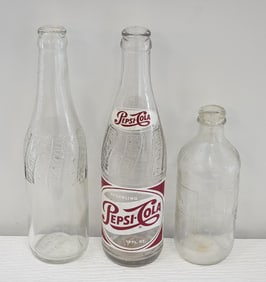 Lot of (3) Pepsi Bottles