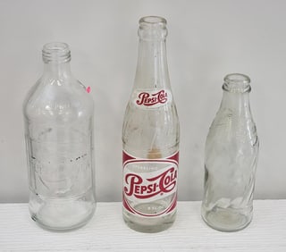 Lot of (3) Pepsi Bottles