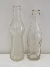 Lot of (2) Soda Bottles