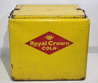 Royal Crown Cola w/Logo Metal Caring Cooler