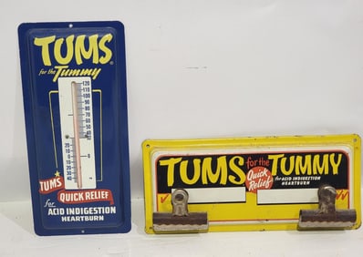 Tums for Tummy Metal Thermometer & Clip