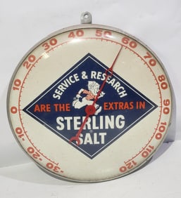 Sterling Salt w/Logo Round Thermometer