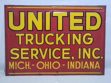 United Trucking Service, Inc. Metal Sign