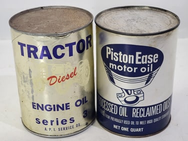 Tractor Diesel & Piston Ease Motor One Quart Round Fiber Cans