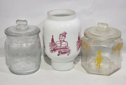 Planters Peanuts Jar & Muscadine Punch Dispenser