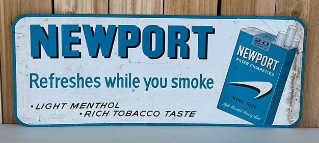 Newport Cigarettes w/Image Metal Sign