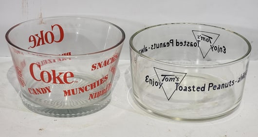 Coca-Cola & Tom's Glass Snack Bowls