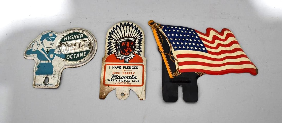 Lot of (3) License Plate Toppers (1 of 5)