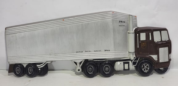 UPS Semi Tractor Trailer Ceramic Wall Plaque