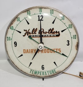 Hall Brothers Dairy Farms Electric Clock