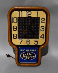 Dr. Pepper Sugar Free Lighted Clock