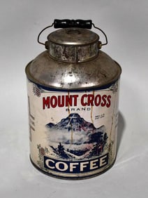 Mount Cross Coffee Metal Can