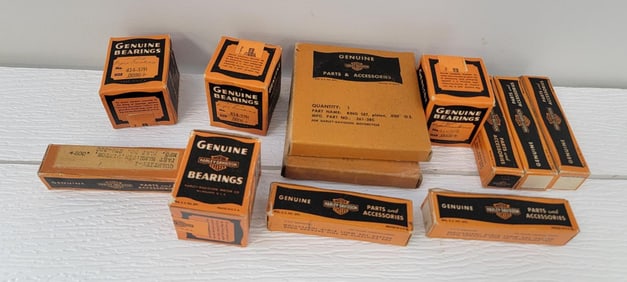 Box Lot of NOS Harley Davidson Parts