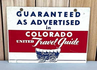 Colorado United Travel Guide w/Logo Metal Sign (TAC)