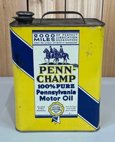Penn-Champ Motor Oil Two-Gallon Rectangle Metal Sign (TAC)