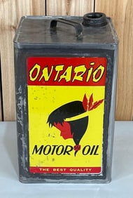 Ontario Motor Oil w/Indian Graphic Five Gallon Metal Can (TAC)