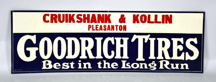 Goodrich Tires "Best in the Long Run" Metal Tacker Sign (TAC)