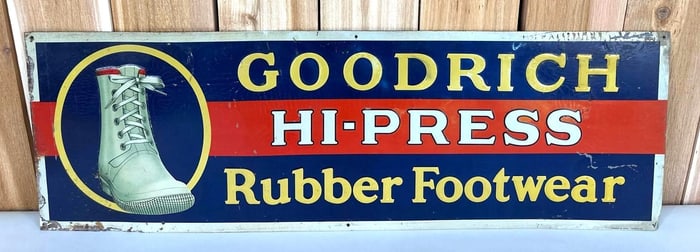 Goodrich Hi-Press Rubber Footwear w/Image Metal Tacker Sign (TAC)