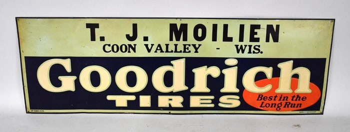 Goodrich Tires "Best in the Long Run" Metal Tacker Sign (TAC)