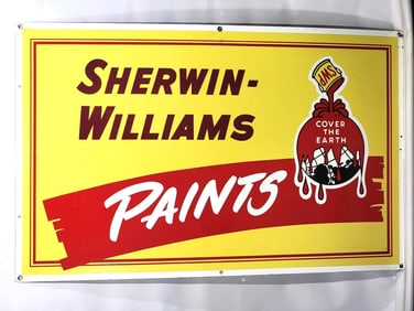 Sherwin-Williams Paints w/Logo Porcelain Sign (TAC)
