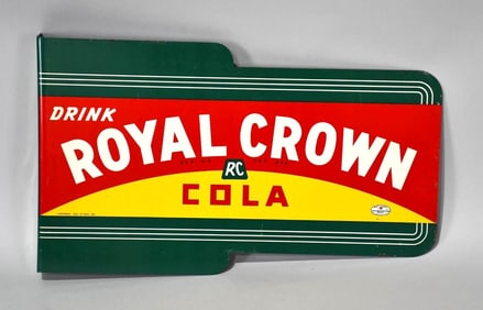 Drink Royal Crown Cola Metal Flange Sign (TAC)