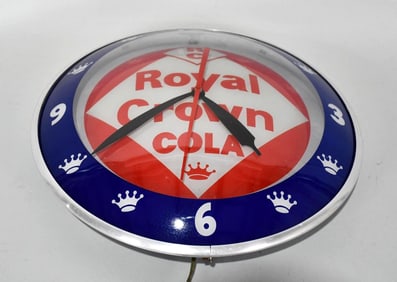 Royal Crown Cola Lighted Double Bubble Clock