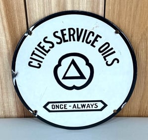 Cities Service "Once-Always" w/Logo Porcelain Sign (TAC)