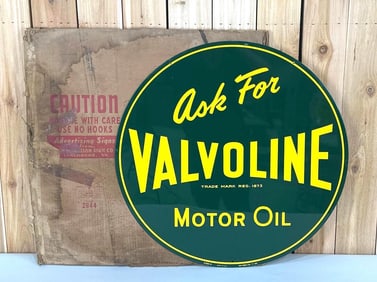 Ask for Valvoline Motor Oil Metal Sign (TAC)