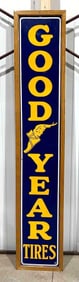8' Goodyear Tires w/Logo Porcelain Sign (TAC)