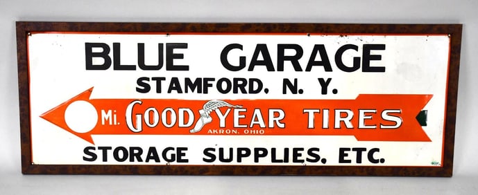 Goodyear Tires w/Arrow, Miles & Early Logo Metal Sign (TAC)