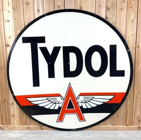 Tydol w/Logo & Orange Strip Porcelain Identification Sign (TAC)